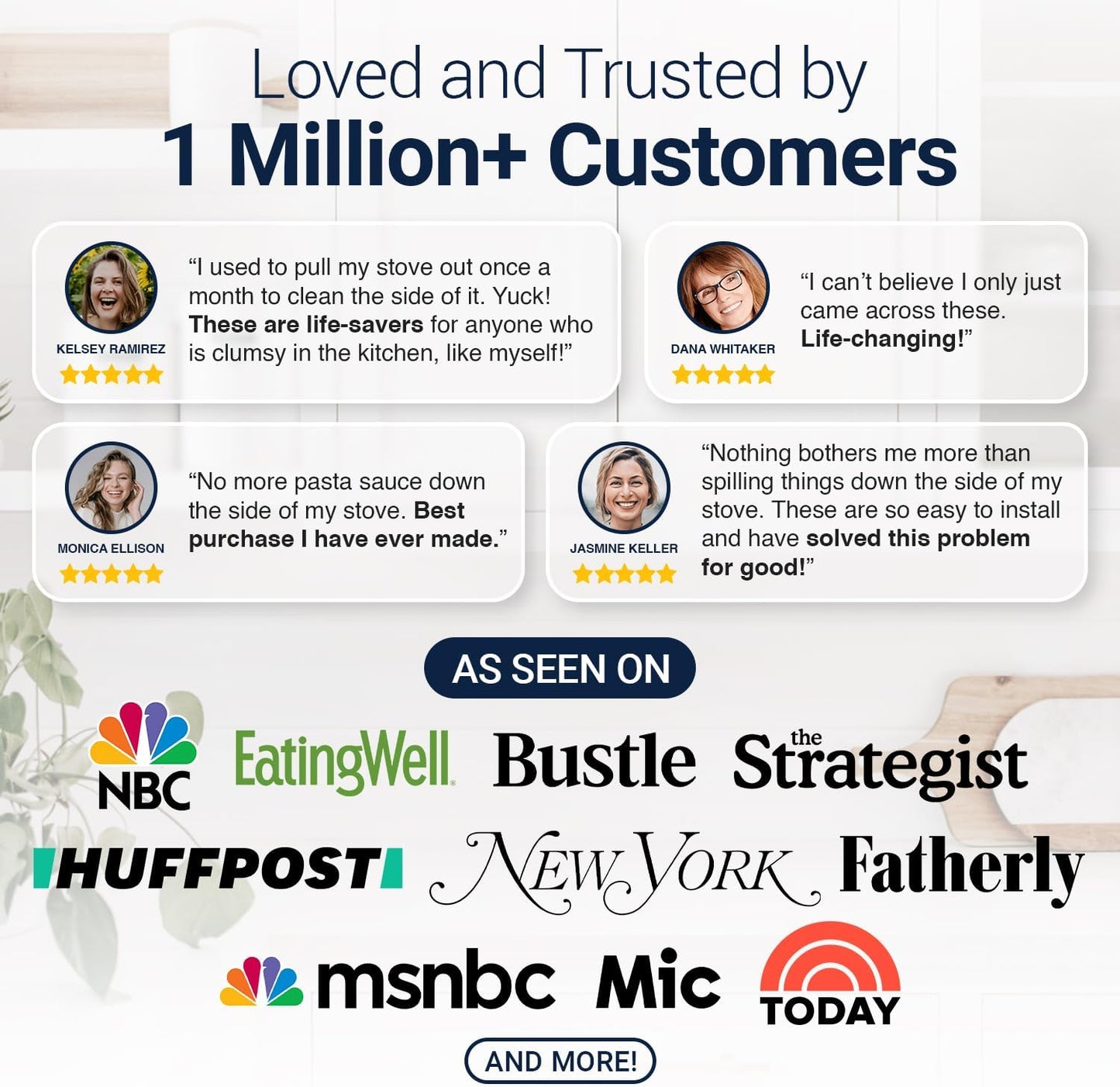 Silicone Stove Gap Covers, 2 Pack Heat Resistant Oven Gap Filler Seals Between Stovetop and Counter, Easy to Clean Stove Guard, 21 Inches, Black