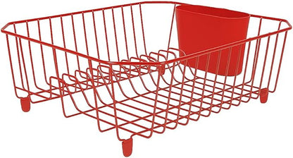 Large In-Sink Dish Drainer with Disinfectant Feature, Bisque