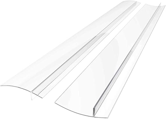 Silicone Stove Gap Covers, 2 Pack Heat Resistant Oven Gap Filler Seals Between Stovetop and Counter, Easy to Clean Stove Guard, 21 Inches, Black