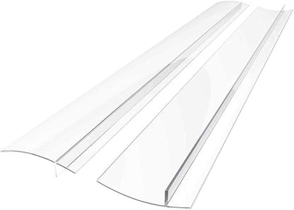 Silicone Stove Gap Covers, 2 Pack Heat Resistant Oven Gap Filler Seals Between Stovetop and Counter, Easy to Clean Stove Guard, 21 Inches, Black