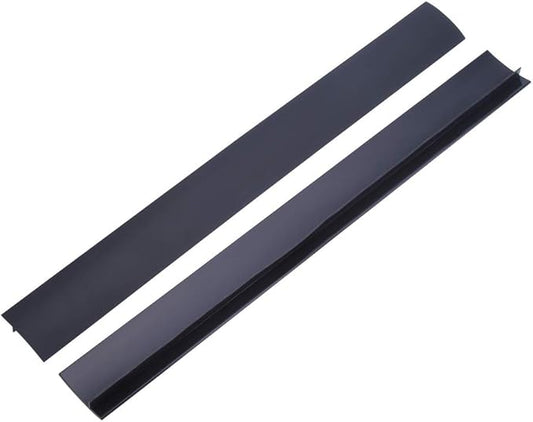 Flexible Silicone Stove Gap Covers 2 Pack, 21" Food Grade Gap Filler Between Counter and Stovetop, Easy to Clean, Black