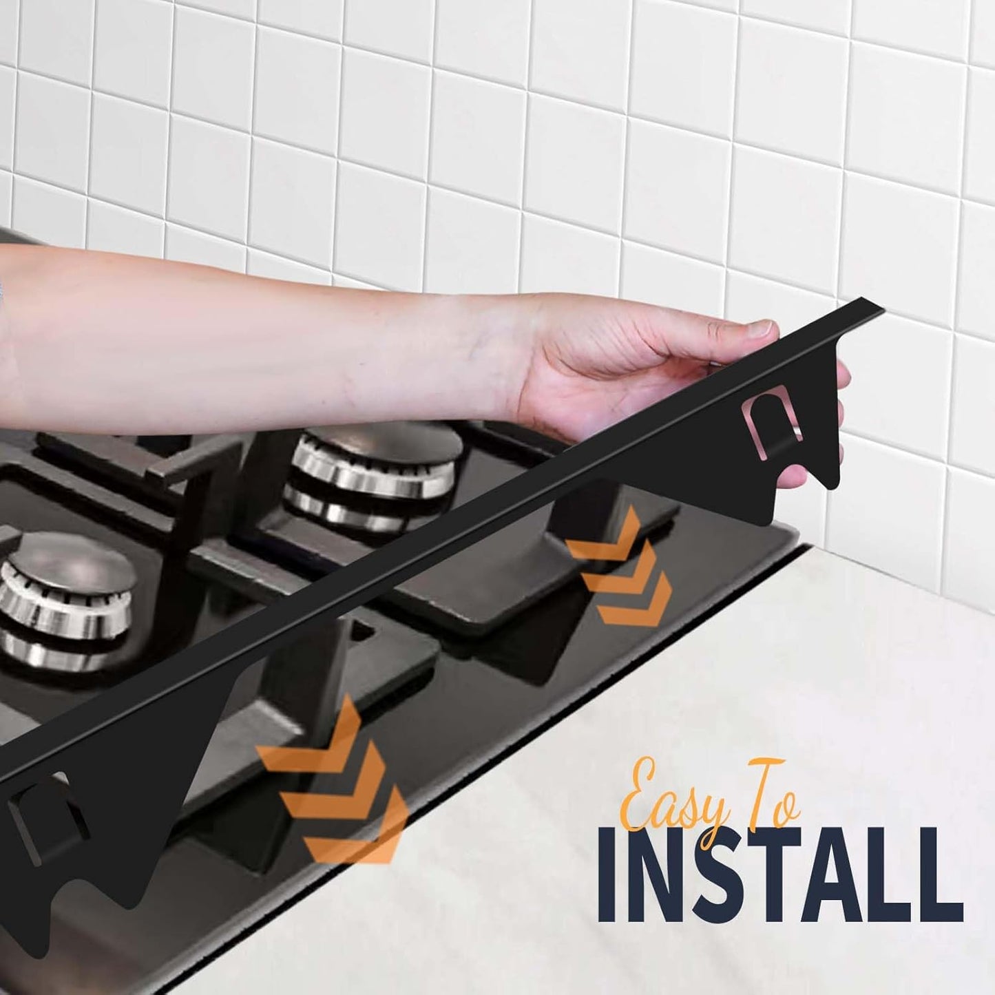 Stove Gap Covers Stainless Steel 2 Pack, Heat Resistant Oven Gap Filler Guards Trim Kit Between Stovetop and Counter