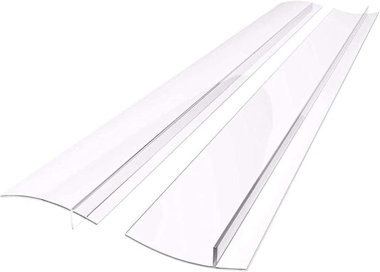 Silicone Stove Gap Covers 2 Pack, 21" Food Grade Flexible Gap Filler Between Stove and Counter, Semi-Clear