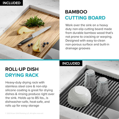 Kore Workstation 32" Undermount 16-Gauge Black Stainless Steel Single Bowl Kitchen Sink in PVD Gunmetal Finish with Accessories