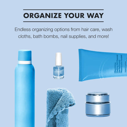 2-Tier Plastic Multipurpose Organizer with Divided Slide-Out Storage Bins, Under-Sink and Cabinet Rack, Frost