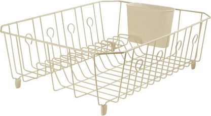 Large In-Sink Dish Drainer with Disinfectant Feature, Bisque