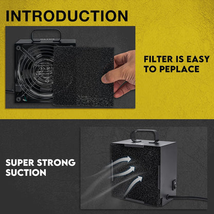 Solder Smoke Absorber Fume Extractor, DIY Smoke Removal Fan for Soldering Station, Black