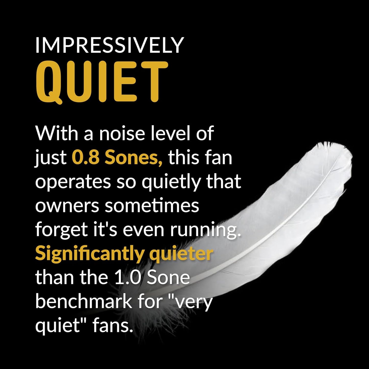 Bathroom Ventilation Exhaust Fan, 100CFM, 0.8 Sone, No Attic Access Required