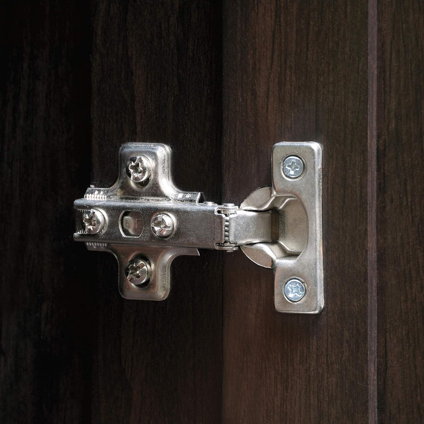 Cinnamon Cherry Pantry Storage Cabinet with Adjustable Shelves
