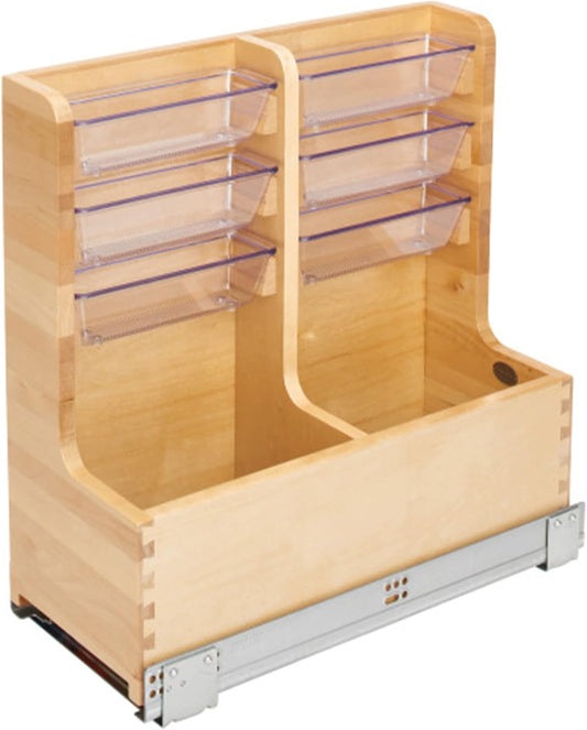 Cisily Sponge Holder for Kitchen Sink, Cream Sink Caddy Organizer with High Brush Holder, Rustproof 304 Stainless Steel Countertop Organizer for Sponges, Soap & Kitchen Essentials